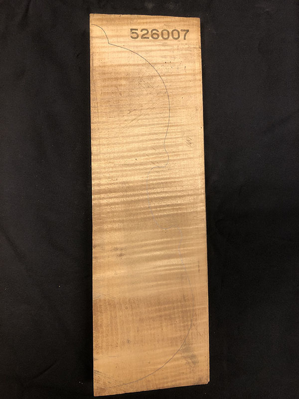 メープル裏板表面