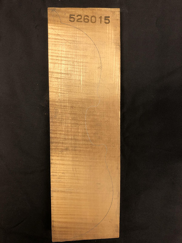 メープル裏板表面