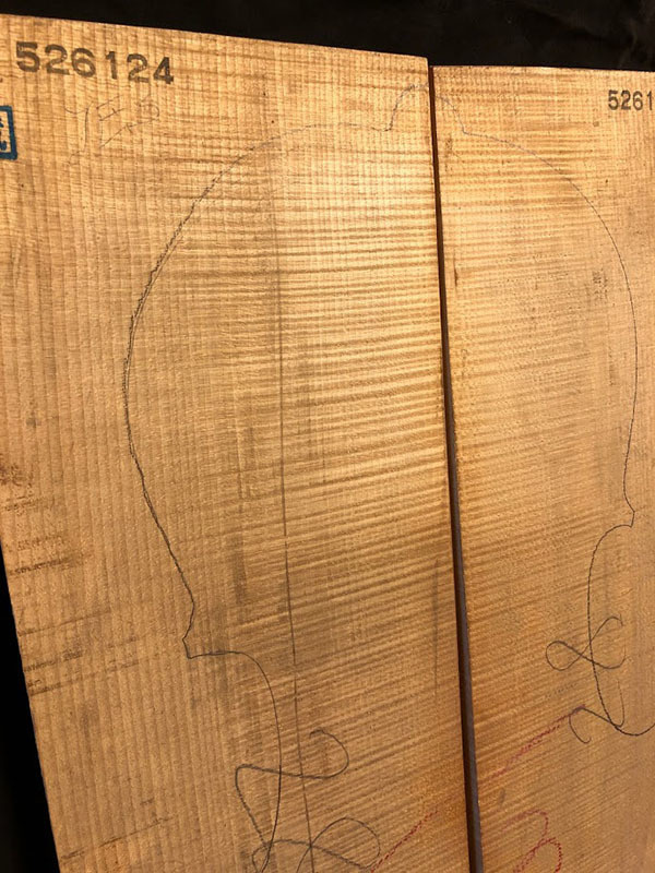 メープル裏板表面