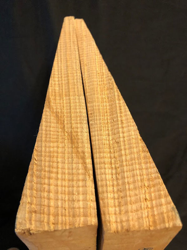 メープル裏板断面図