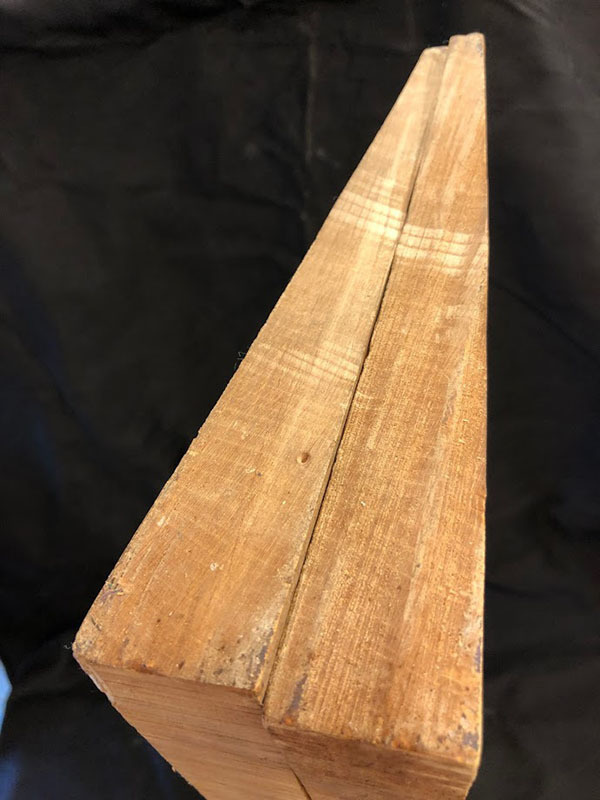 メープル裏板断面図