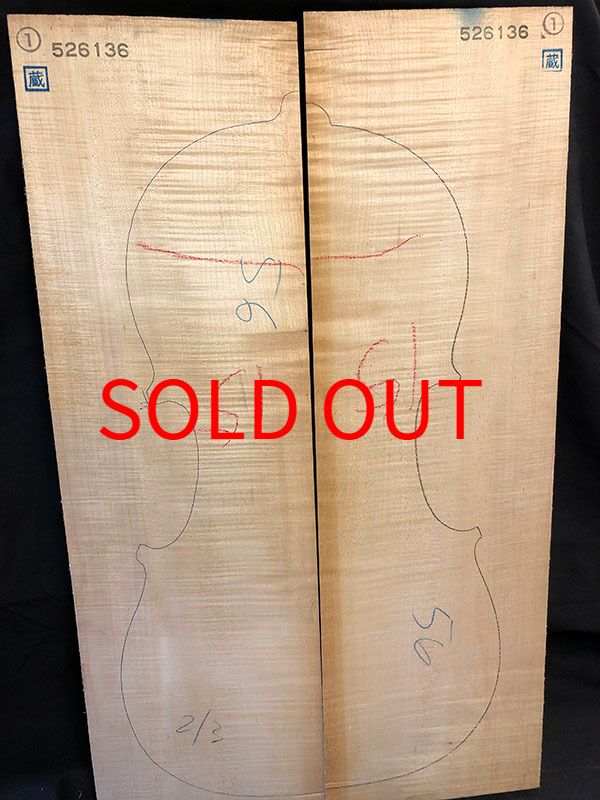 メープル裏板表面