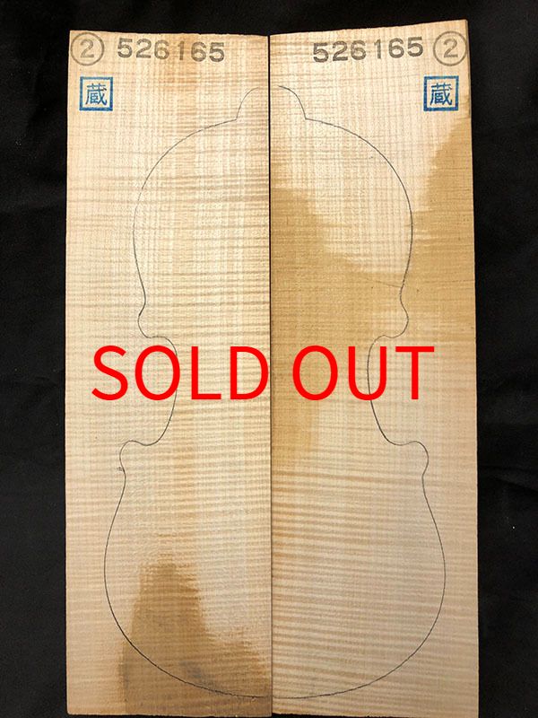 メープル裏板表面